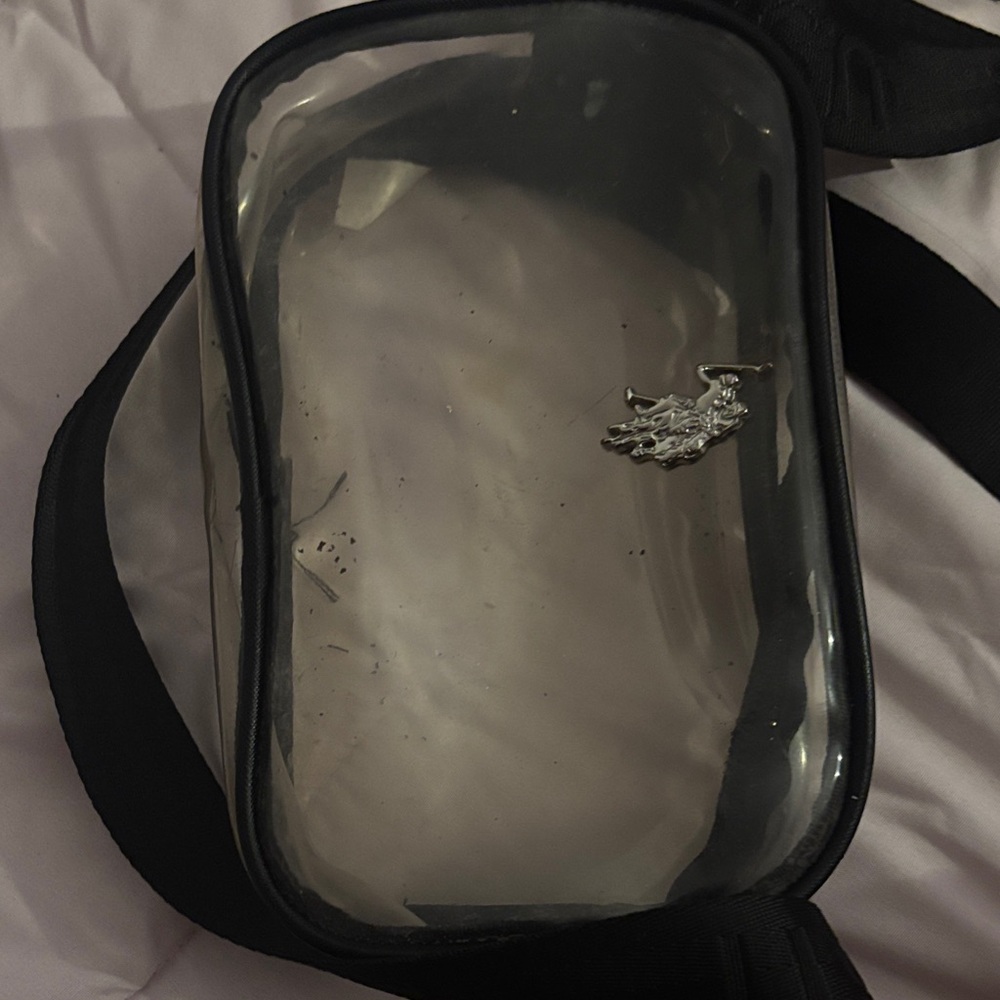 Clear Crossbody Bag with Black Trim